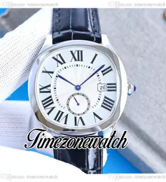 TWF Drive Cal.1904-PS MC Automatyczne męskie zegarek WSNM0015 WSNM0004 Biała teksturowana tablica stalowa Pasek skórzany 40 mm Nowe zegarki TimeZoneWatch E271B5