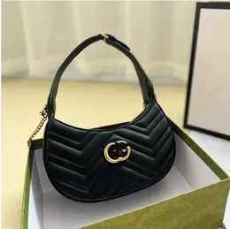 2022 Borse firmate Borse classiche Borse Lady Half Moon Mini Size Luxries Borsa sotto le ascelle Baguette Women Crossbag