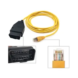 Kvalitetsverktyg Enet-kabel för BMW F-Series E-Sys ICOM OBD2 Coding Diagnostic Cables Ethernet till Data OBDII Coding Hidden Tool
