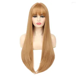 Syntetyczne peruki X-Ostera moda jasnobrązowa miodowa blond peruka