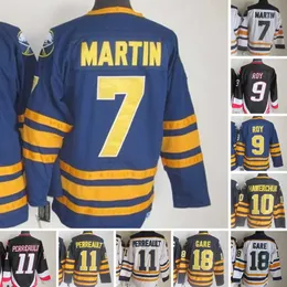 1970-1999 Movie Vintage CCM Hockey Jersey Retro Brodery 11 Gilbert Perreault 26 Thoma Vanek 18 Danny Gare Rick Martin Derek Roy Hawerchuk Jerseys