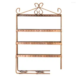 Sacchetti per gioielli Borse Sacchetti per gioielli 70% 4-Tier Durevole Stand Rack Orecchini Display Organizer Holder Puntelli Scaffale Drop Delivery 2022 Dhcm1