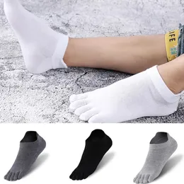 Men's Socks 1 Pair Man Casual Solid Color Orthopedic Compression Breathable Toe Chaussettes Homme 2022