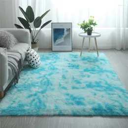 Mattor Nordiska tie-dye matta vardagsrum soffbord sovrum sovmatta tjocklek 4 cm golvmatta tvättbar enkel vård