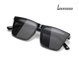 Occhiali da sole LOCKSOSO Uomo Donna Polarizzati UV400 Occhiali da sole da guida di alta qualità TR Frame Small Medium Large Square Night Vision