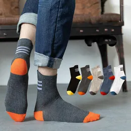 Men's Socks 5/10 Pairs/Lot Sports Cotton Sweat-absorbent And Deodorant Business Casual 10 Pares De Calcetines