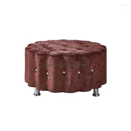 Clothing Storage Nordic Shoe Changing Stool Store Multi Functional Rest Sofa Round Footstool Testing Big Househol