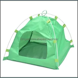 Canili Penne Impermeabile Oxford Pieghevole Tenda per animali domestici Casa Cane Gatto Giocare Mat Canile Letto Canili Penne 2070 V2 Consegna di goccia 2022 Casa Oth6Y