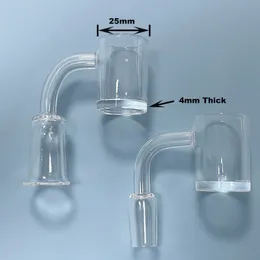 10 peças moq 25mm quartzo banger tigela de óleo para fumar com 10mm 14mm macho fêmea junta para vidro água bong bubbler rig