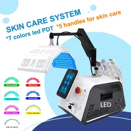 PDT Led Mask Facial Light Threapy Machine Foldable 7 Color Face Lamp Photon Skin Rejuvenation Aqua Oxygen Jet Peeling Salon Home Use Skin Care