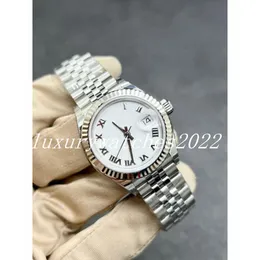 NF Super Factory Orologio da donna di lusso 31mm Bianco Romano Digitale Acciaio inossidabile Resistente Argento Giubileo Meccanico automatico Vetro zaffiro Orologi sportivi