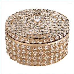 Mücevher Torbaları Çantalar Takı Torbaları Avrupa Kristal Şeker Tepsisi Kozmetik Depolama Kutusu Düğün Dekorasyon Dekoru Meyve Plakası Deliği Del Dhatn