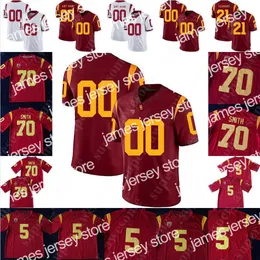 American College Football Wear USC Trojans Football Jersey Iman Marshall Amon-Ra St. Brown Palaie Gaoteote IV JT Daniels Stephen Carr Olaijah Griffin Austin Jackso