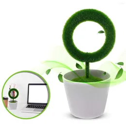 Decorative Flowers Desktop Plant Air Purifier Negative Ions Releasing Cleaner Ionizer For Home Office Room Removing Airborne