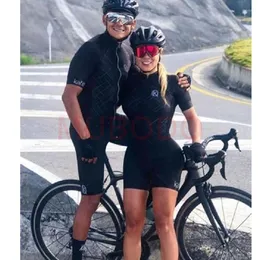 Racing sätter män och kvinnor par triathlon bär 9d cykel anpassade nära passande shorts kortärmad professionell cykling