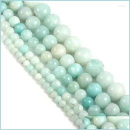 آخر انظر الموافقة المسبقة عن علم من Amazonite Round الخرز مزاج طبيعي لجعل المجوهرات صنع الملحقات DIY الحجم 4 مم 6 مم 8 مم 10 مم 12 مم بريت 2 dhgzd