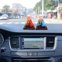Interi￶rdekorationer Solar Shake Head Little Monk Bring lycka till bildekoration, Auto Creative Toy