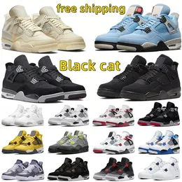 Jumpman 4 Basketball Shoes for Men Women 4s Black Cat Sail Sail Red Thunder University Things Blue Wild Things Canyon Purple Wave Wave Mission Mens Shales Sneakers