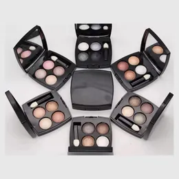 Branded Makeup Eye shadow 4 Colors Matte Eyeshadow shadows palette with brush 6 styles