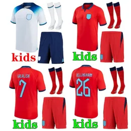 2022 Kane Sterling Soccer Jerseys Rashford Sancho Grealish Mount Foden Henderson Maguire Englands 22 23 Koszulka piłkarska Men Kids