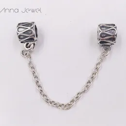 DIY Charm Bracelets Pandora Cadena de seguridad para hacer brazalete Diseño de lujo Estilo Spacer Bead para Mujeres Hombres Regalos de cumpleaños 790315 Annajewel