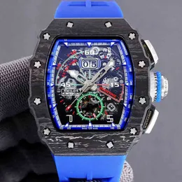 Trend Watch Mill RM11-04 Serie 2824 Automatische mechanische Kohlefaserklebeband Herren Uhr Designer wasserdichte Armbanduhren hohe Qualität