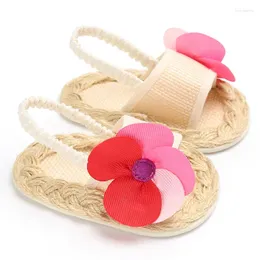 Första Walkers Summer Boys and Girls Sandals Breattable Flat Beach Canvas Non-Slip Baby Shoes Born Walker Walking