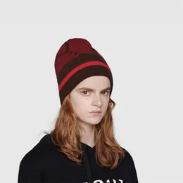 럭셔리 비니 디자이너 니트 모자 남성 여성 패션 스키 캡 클래식 브랜드 두개골 캡 따뜻한 모자 겨울 모직 모자 야외 보닛 니트 모자