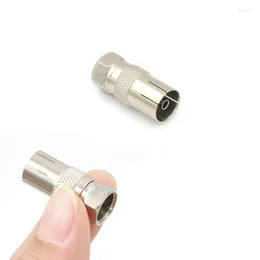 Beleuchtungszubehör Ein oder 5 Stück langlebiger F-Typ-Stecker-Adapter-Stecker-Konverter zu Koax-Buchse für Satelliten-TV-DVR-Koaxial