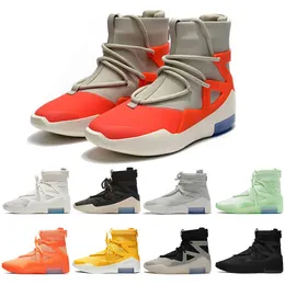 Scarpe da corsa di alta qualità paura uno dei 2022 dio 1 uomini donne donne a vela nera SOLA SOLO intorno a SA Light Bone Amarillo Orange Pulse Stivale Sneaker Fearofgods One Scheders