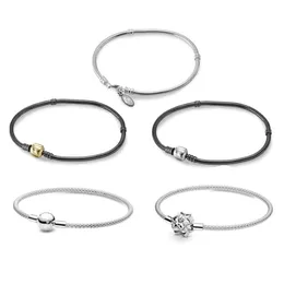 Kvinnors smycken armband silver charm p￤rlor diy passar pandora stil hexagonal stj￤rn￤lskare g￥va