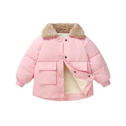 Pluszowy bawełniany płaszcz dla dzieci z jesienią i zimą dla dzieci ciepły bawełniany płaszcz dla dzieci
