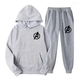 Männer Trainingsanzüge Männer Casual Set Mit Kapuze 2022 Frühling Herbst herren Sportswear Hoodies Hosen 2PCS Sets Drucken Hip Hop straße Lose