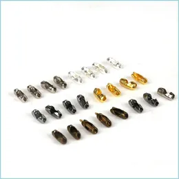 Ganchos de fecos 200pcs/conjuntos dia1.5 2 conectores de cadeia de esferas de 3,2 mm Clasps ConectorsDiy Jewelry Caders Acessórios Colar
