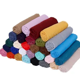 Shimmer Glitter cotone viscoso Sciarve hijab per donne scialli lunghi musulmani il velo avvolge fasce di testa solida rubato tufandas turbanti