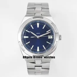 Nowe zagraniczne zegarki 4500V/110A-B128 4500V Blue Dial Automatyczna męska data zegarek ze stali nierdzewnej