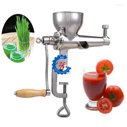 Juicers multifunktionella kök manuell hand vev enkel skruv vete gräs juicer citron apelsinjuice eztractor pressare maskin