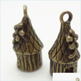 Charms 52 Pz Argento Antico Placcato Bronzo Fiore Casa Cabina Charms Ciondolo Collana Fai Da Te Braccialetto Risultati Braccialetto 18X7X7Mm 2059 Q2 Goccia Dhmeq