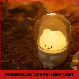 Luci notturne Interstellar Cute Pet Light USB Ricarica Atmosfera colorata con lampada da comodino per camera da letto Tavolo regalo creativo