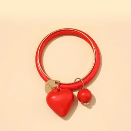 Bangle Fashion Acryl Gold Heart Bracelet для женщин для женщин Эстетическая роскошная дизайнерская дизайнер