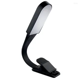 Lampade da tavolo Mini Clip On LED Luci per libri Eye-Care Lettura in materiale plastico Piccola notte flessibile per letto