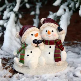Decorazioni natalizie Resina Babbo Natale Pupazzo di neve Figurine Bonsai Fata Giardino Ornamento Decorazione per la casa Giocattoli Regalo per bambini