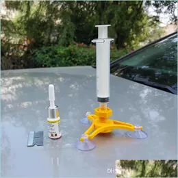 Otomotiv Onarım Kitleri 1 Set Araba Cam Onarım Aracı Otomatik Ön Cam DIY Kit Rüzgar Çip Çatlak Toptan Pencere Onarım Demet DE DH0ST