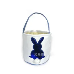 Storage Baskets Rabbit Embroidery Sequins Basket Diy Mti Color Baskets Easter Fashion Children Bucket Portable 11 8Jz P2 Drop Deliver Dhzjw