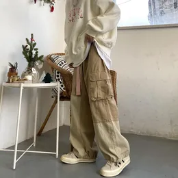 Godlikeu Men Streetwear Harajuku Baggy Cargo Pantsスウェットパンツワイドレッグジョガー男性ヒップホップズボン