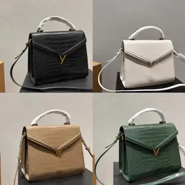 Ny designerväska lyxiga kvinnor axelväskor handväska designer crossbody plånbok kvinnliga plånböcker 2022 toppkvalitet fast färg krokodil mönster aftonväskor