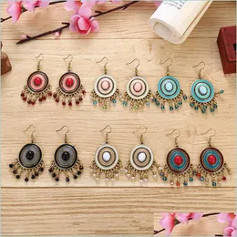 Dangle avize küçük boncuklar elips püsküller küpeler kanca kristal bohemia kulak süsleri bayan kadın moda cazibesi kulak damı takılar bir dhitm