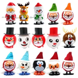 Electronic Pets Wind-up and winding walking Santa Claus Elk Penguin Snowman Clockwork Toy Christmas Child Gift Toys ZM1013