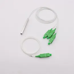 Attrezzatura in fibra ottica 5-10 pz/lotto PLC Splitter 1X3 SC/APC SM 0.9mm G657A1 PVC 1 m FTTH