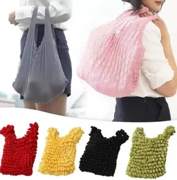 Magic Stretch Bag Faltenbeutel gro￟e Kapazit￤t wiederverwendbarer Lady Tide Ins Einkaufstasche tragbarer Multi -Zweck -Blasen Elastic Paddy B1015
